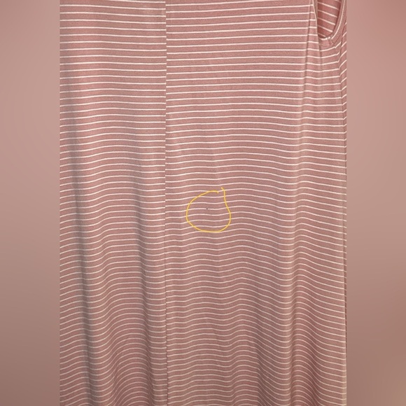 Gilmore Bamboo Pink And White Striped Tank Dress S/M New With Tags - Picture 10 of 15